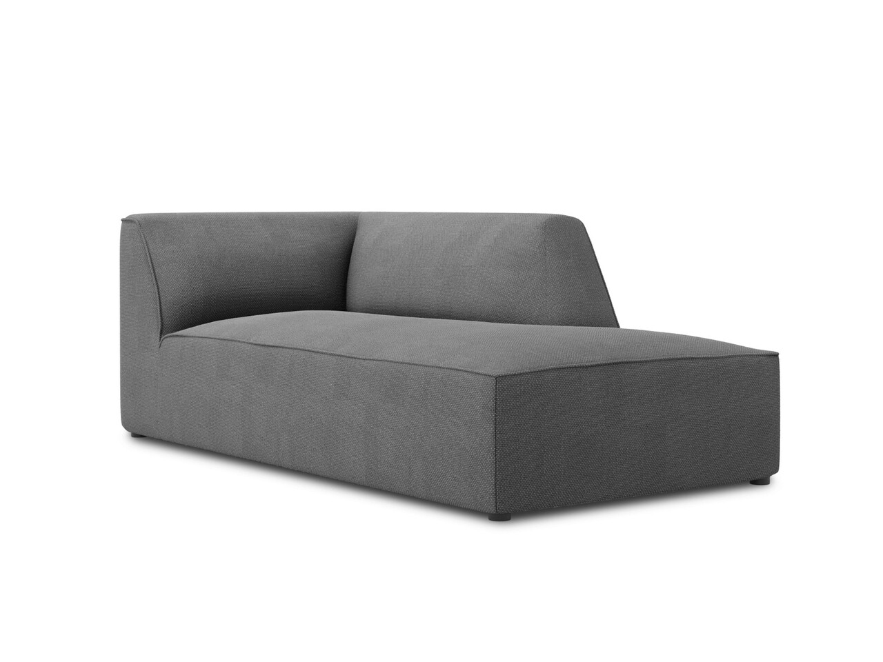 Sezlong living dreapta 1 loc, Ruby, Micadoni Home, BL, 180x93x69 cm, poliester, gri - imagine 6